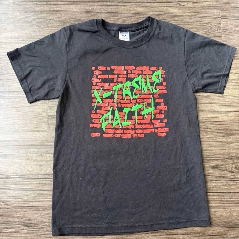 Y2K Jerzees Jesus Christian Extreme Faith Tee Size small Graphic